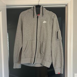 Nike Heather Gray Full-Zip Hoodie